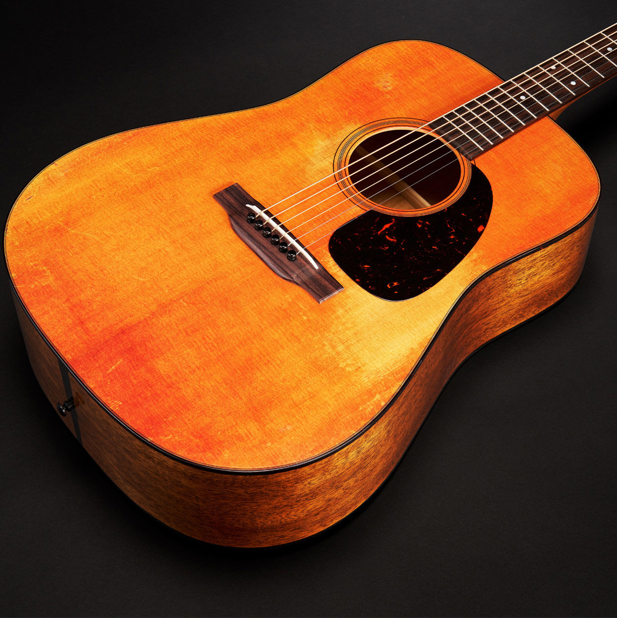 View of the D-18 1955 CFM IV 70th acoustic guitar top