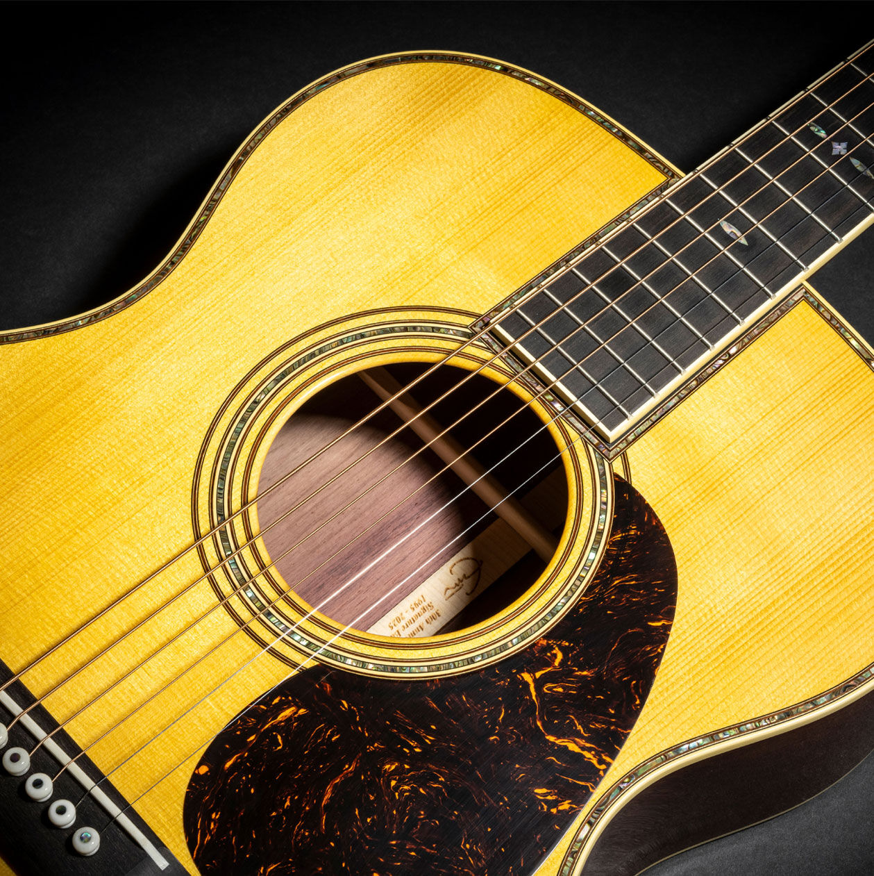 Glam shot of the new Martin Eric Clapton guitar