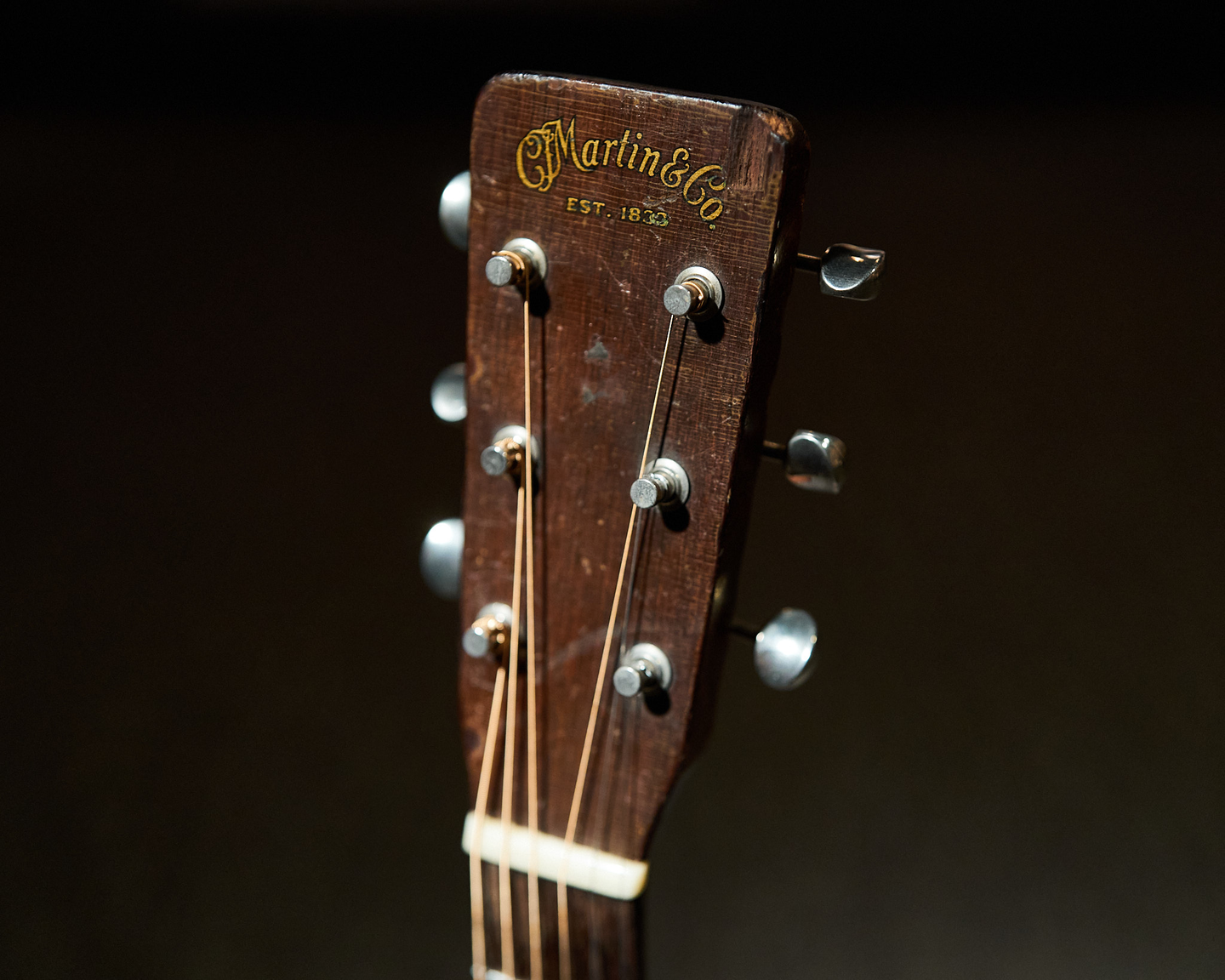 Headstock of a Martin guitar