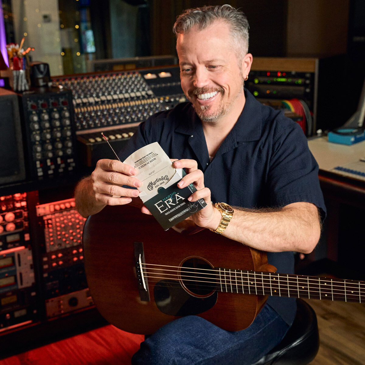 Jason Isbell with his signature strings