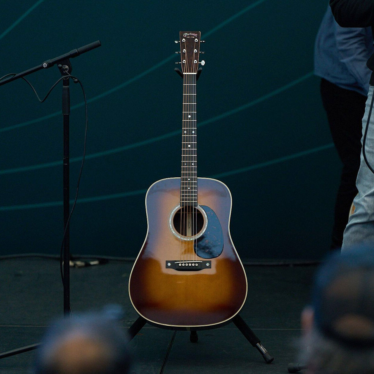 A photo of the custom guitar