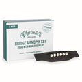 Bone w/ Abalone Bridge & End Pin (Bulk) image number 1