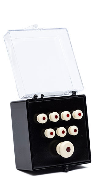 Martin Inlaid Bridge Pins & Endpins - White/Tortoise