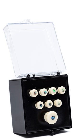 Martin Pearl Inlaid Bridge Pins & Endpins (White)