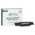 Bone w/ Black Inlay Bridge & End Pin-5 Sets image number 1