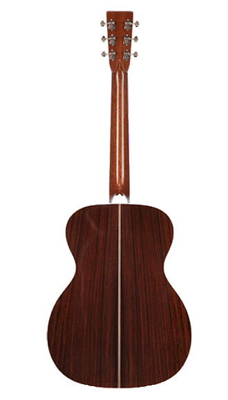 Back of Martin 000-28EC Sunburst Guitar