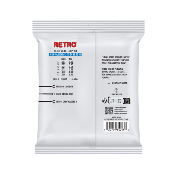 Martin Medium Light Retro Guitar Strings image number 1