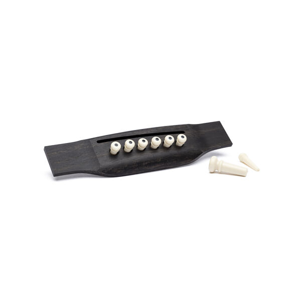 Martin Inlaid Bridge Pins & Endpins - White/Black image number 1