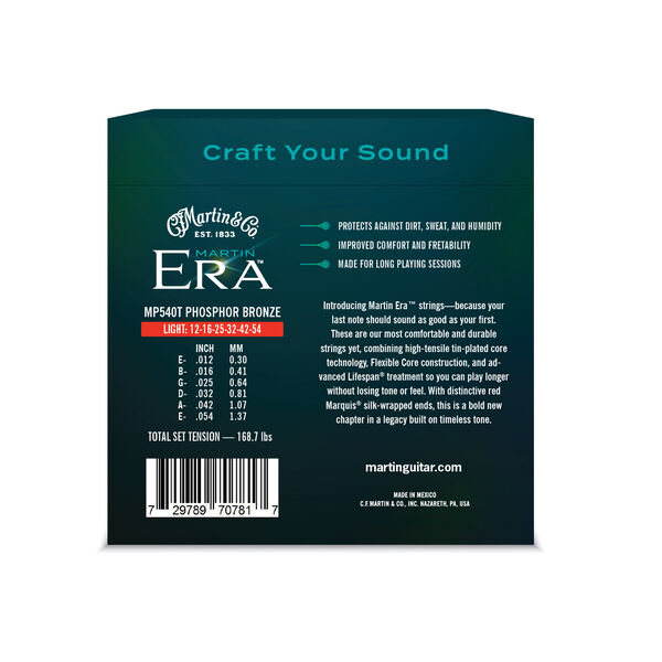 Martin Era Light Acoustic Guitar Strings image number 1