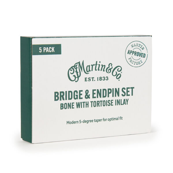 Bone w/ Tortoise Bridge & End Pin (Bulk) image number 1