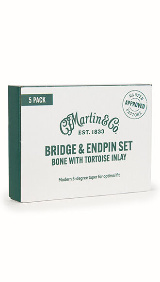 Bone Bridge & Endpins with Tortoise Inlay &ndash; 5-Pack