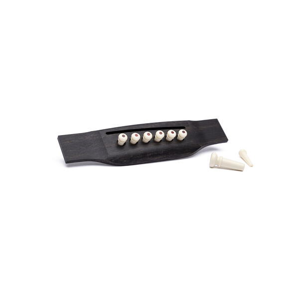 Martin Inlaid Bridge Pins & Endpins - White/Tortoise image number 1
