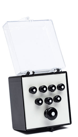 Martin Inlaid Bridge Pins & Endpins - Black/White