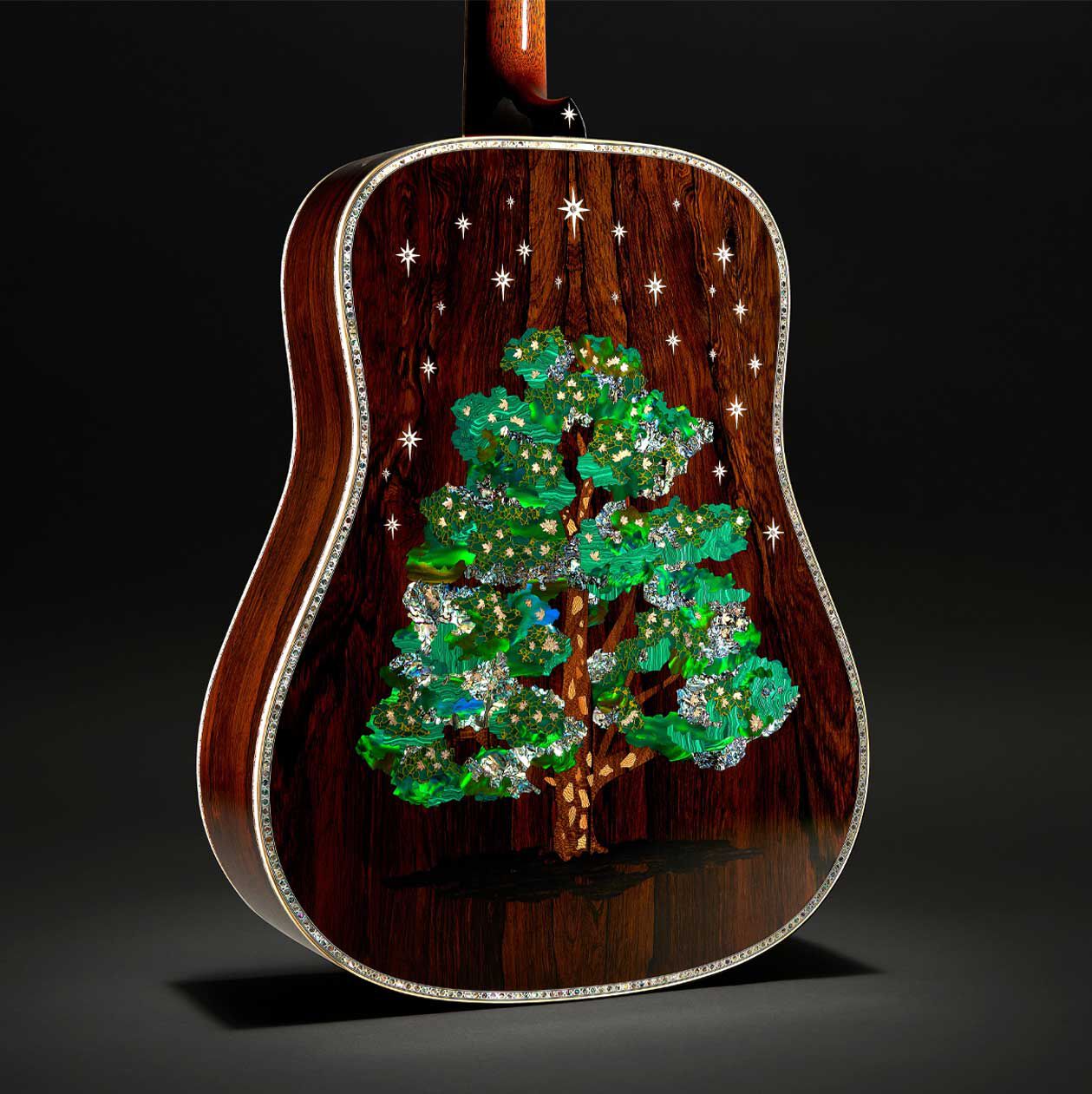 Back of the D-3 Millionth, featuring an evergreen tree and inlaid stars.