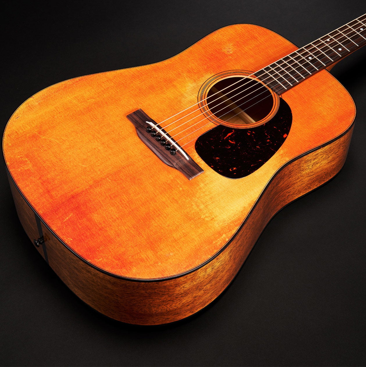 View of the D-18 1955 CFM IV 70th acoustic guitar top