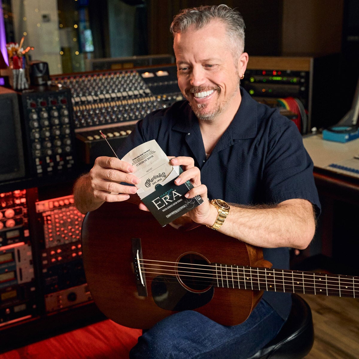 Jason Isbell with his signature strings
