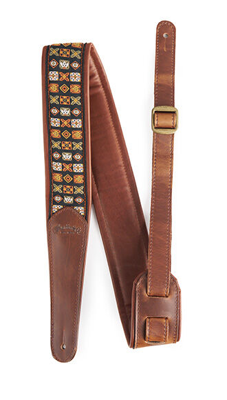 Martin Vintage Jacquard Walnut Leather Strap