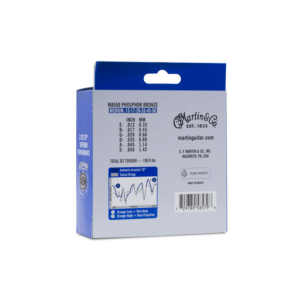 Authentic Acoustic SP&reg; Guitar Strings Phosphor Bronze Medium Gauge Value Pack image number 1