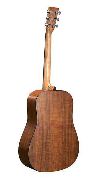 Back of Martin D-X1E Koa Guitar