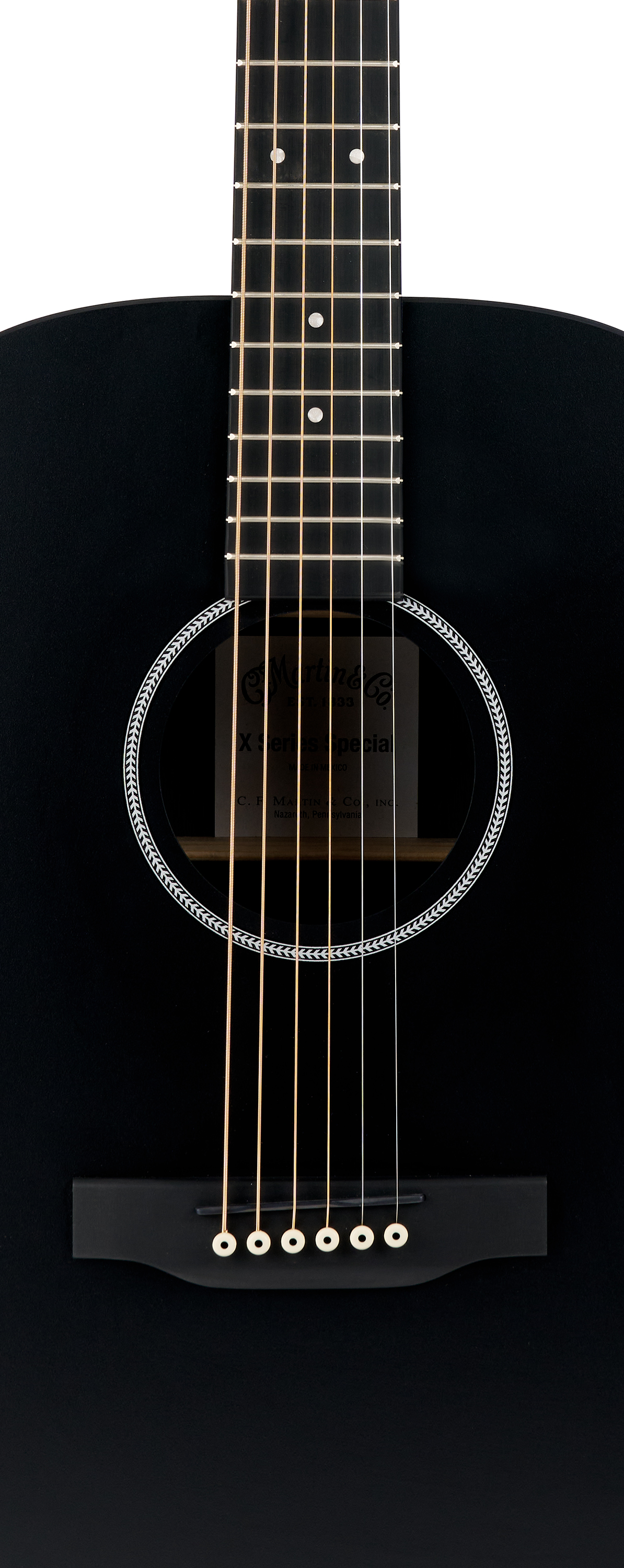 Body of Martin D-X1 Black Guitar image number 3