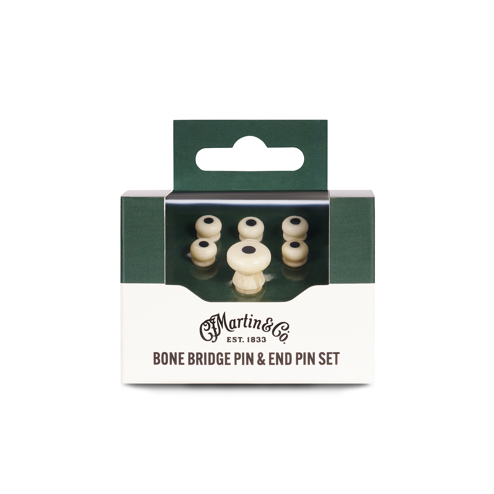 Martin Black Inlay Bone Bridge Pins image number 2