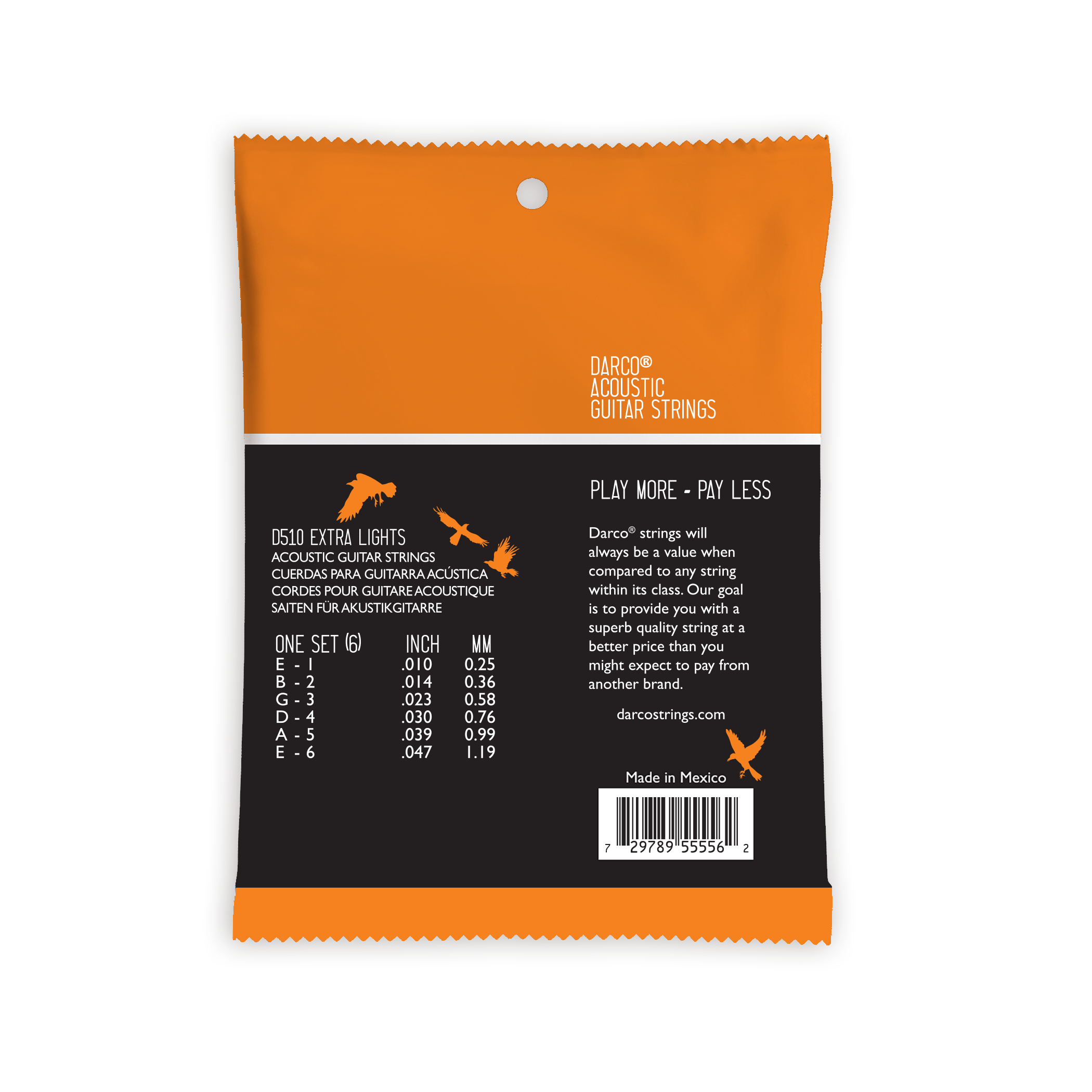 Darco&reg; Acoustic Guitar Strings 80/20 Bronze image number 2