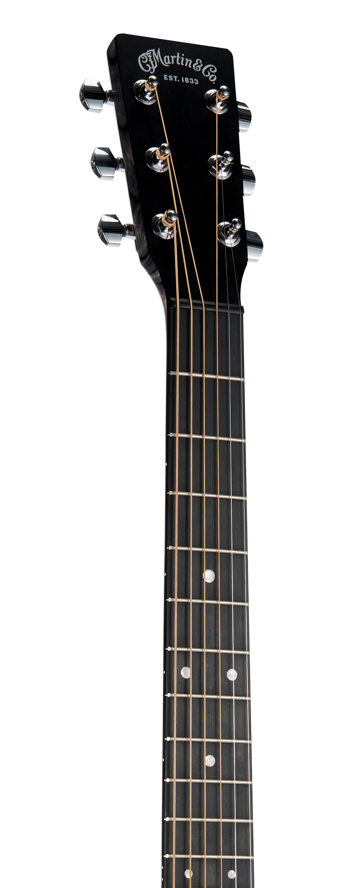 Headstock and Neck of Martin 0-X1 Black Guitar image number 4