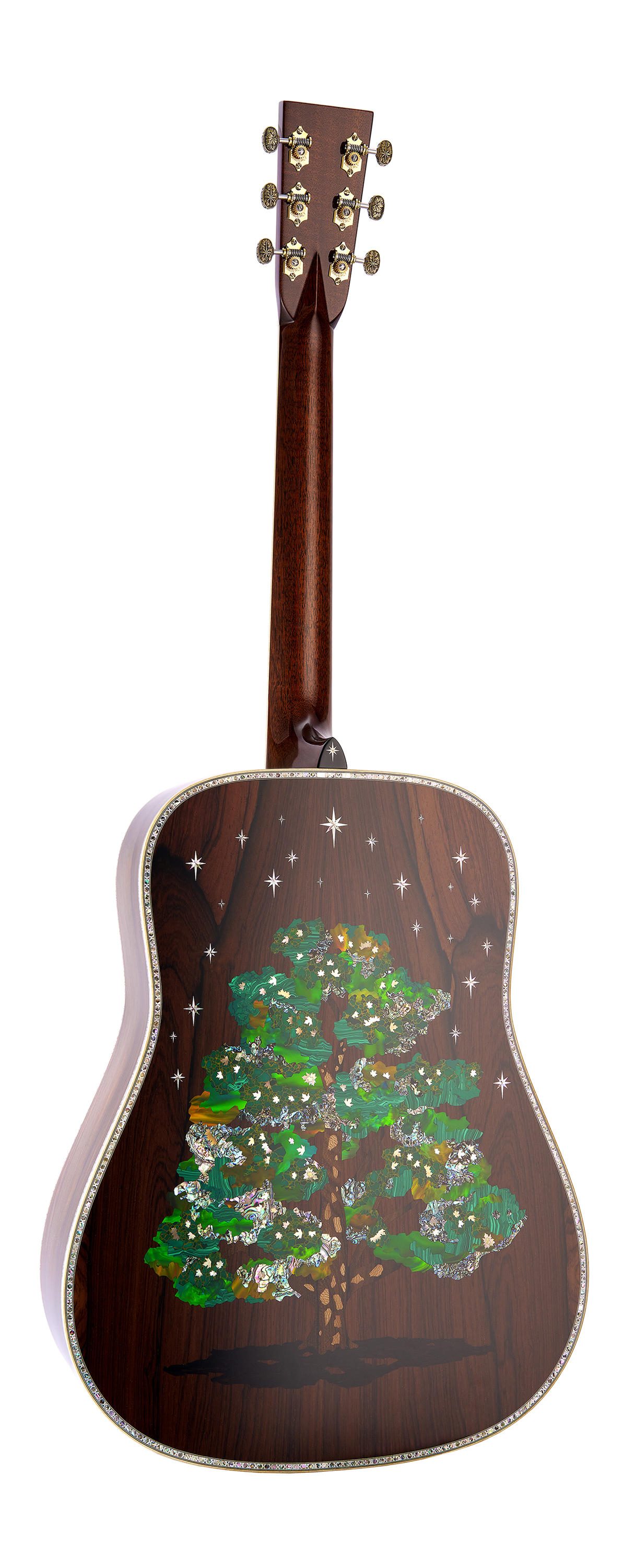 Back of Martin D-300 Guitar image number 2