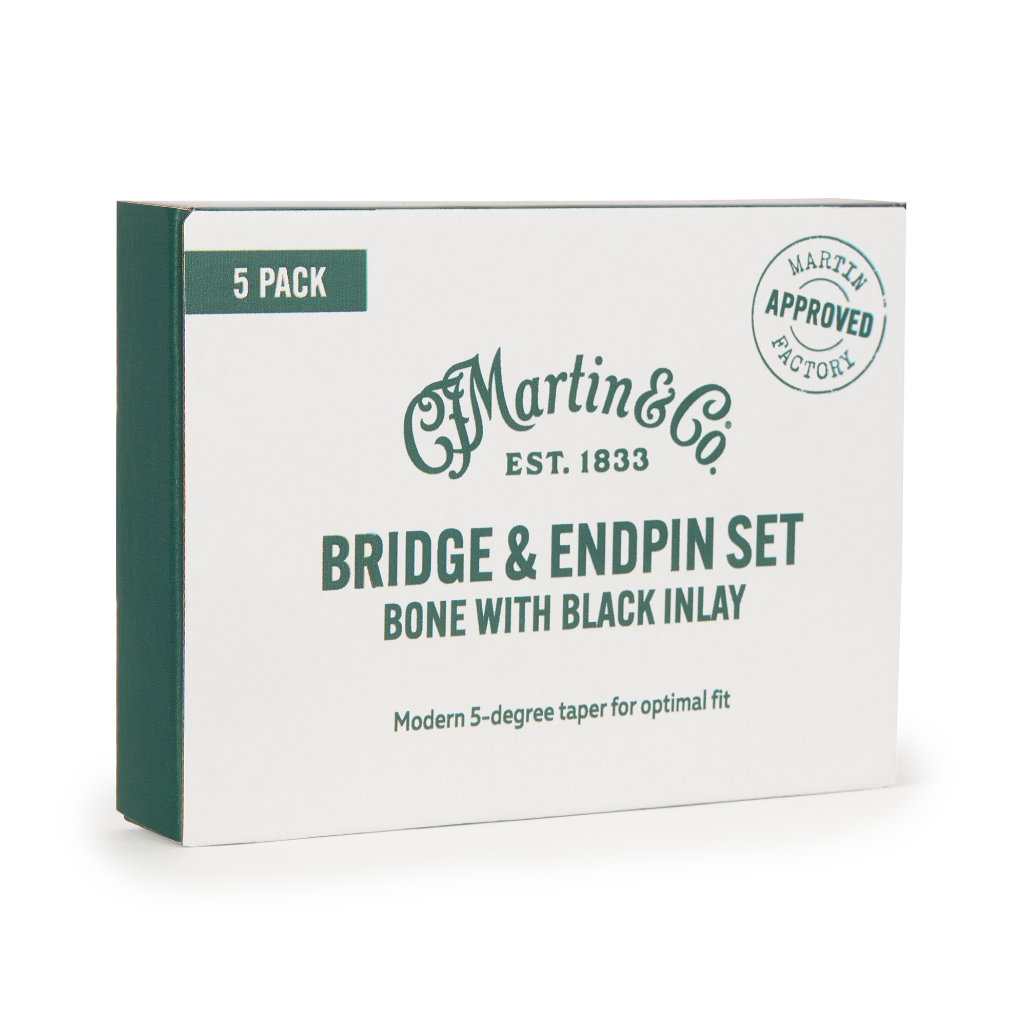 Bone w/ Black Inlay Bridge & End Pin-5 Sets image number 2