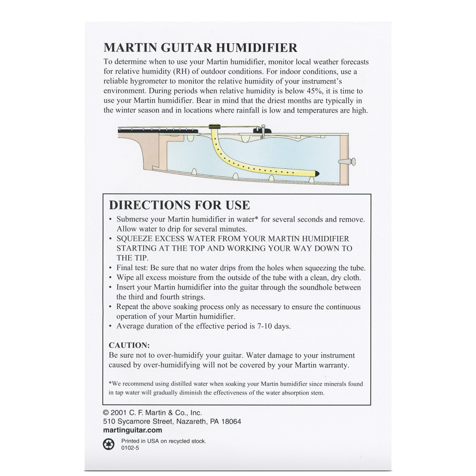 Martin Guitar Humidifier image number 3