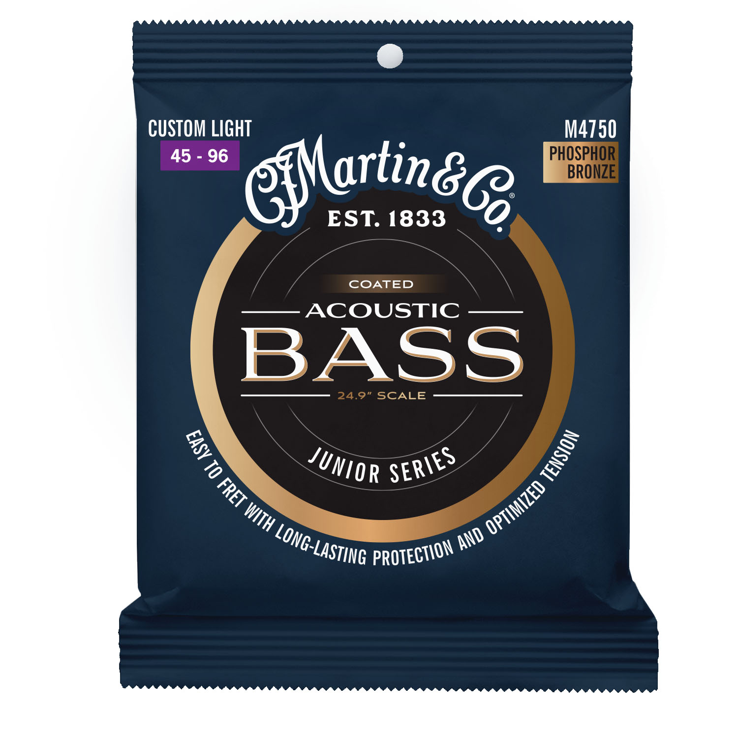 Short Scale Coated Acoustic Bass Strings image number 1