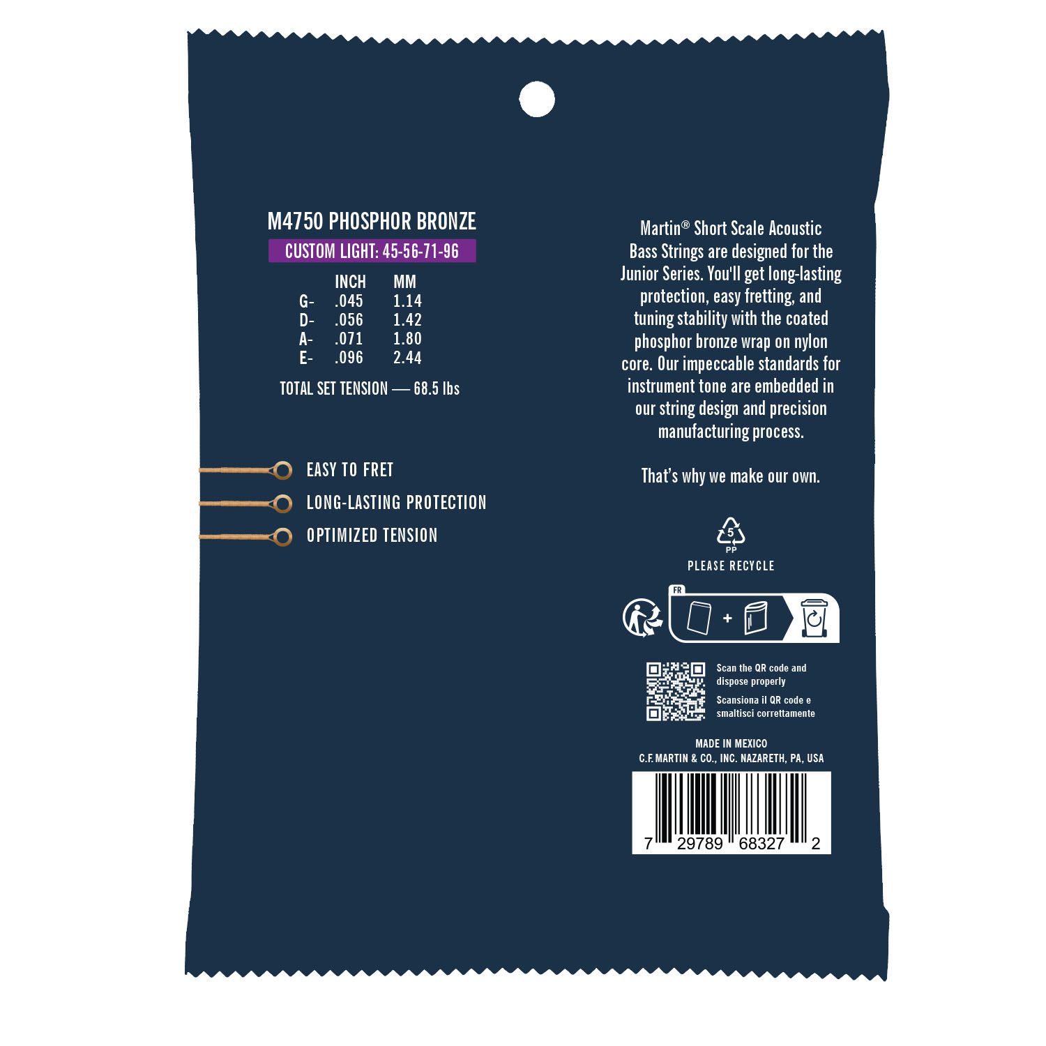 Short Scale Coated Acoustic Bass Strings image number 2