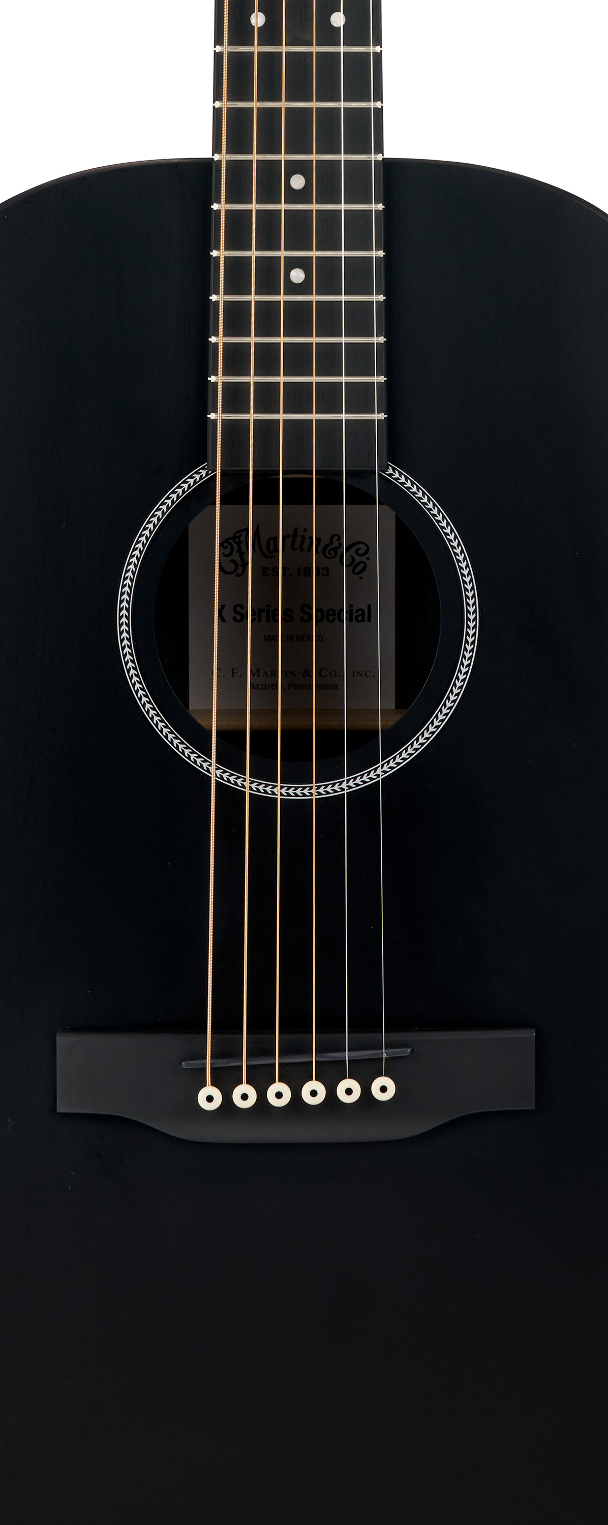 Body of Martin 0-X1 Black Guitar image number 3