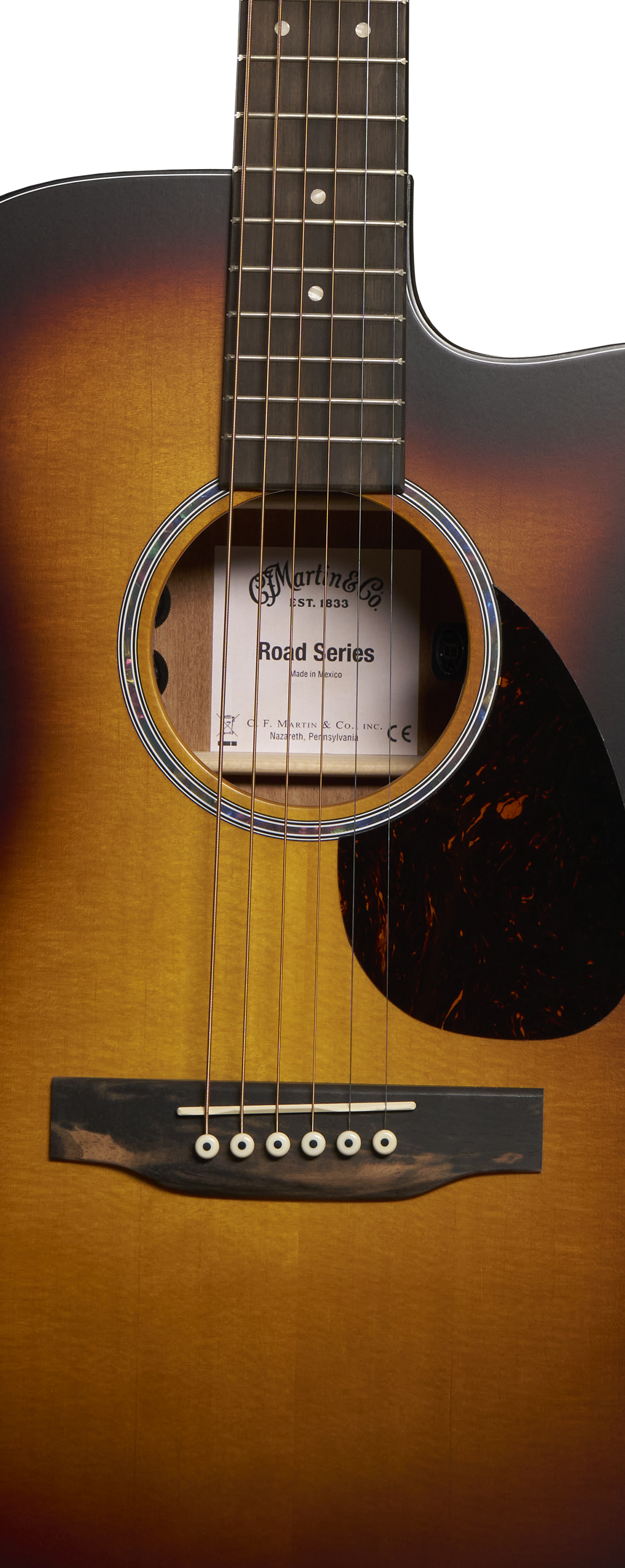 Body of Martin OMC-10E Modern Burst Guitar image number 3