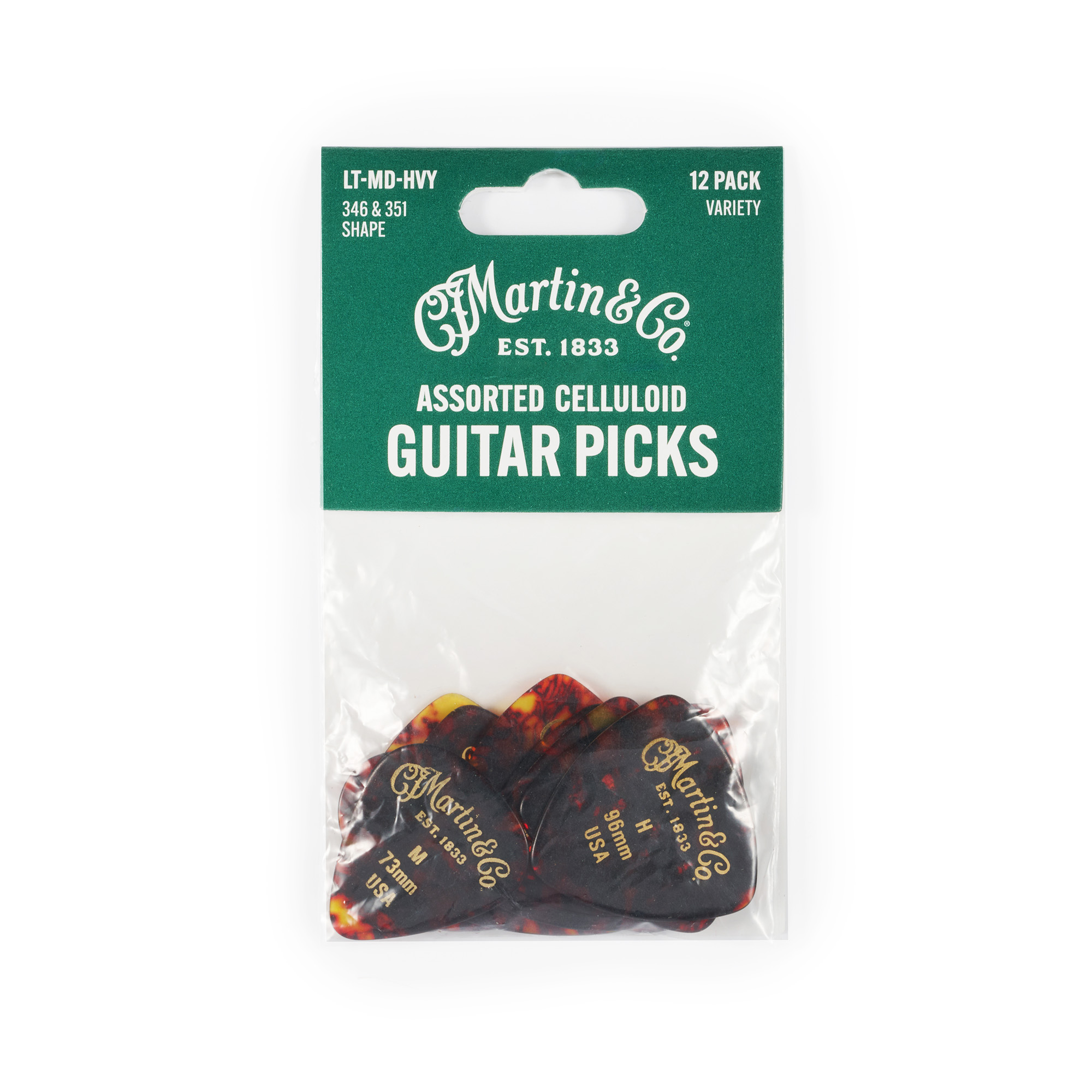 Faux Tortoise Celluloid Variety Pick Pack image number 1