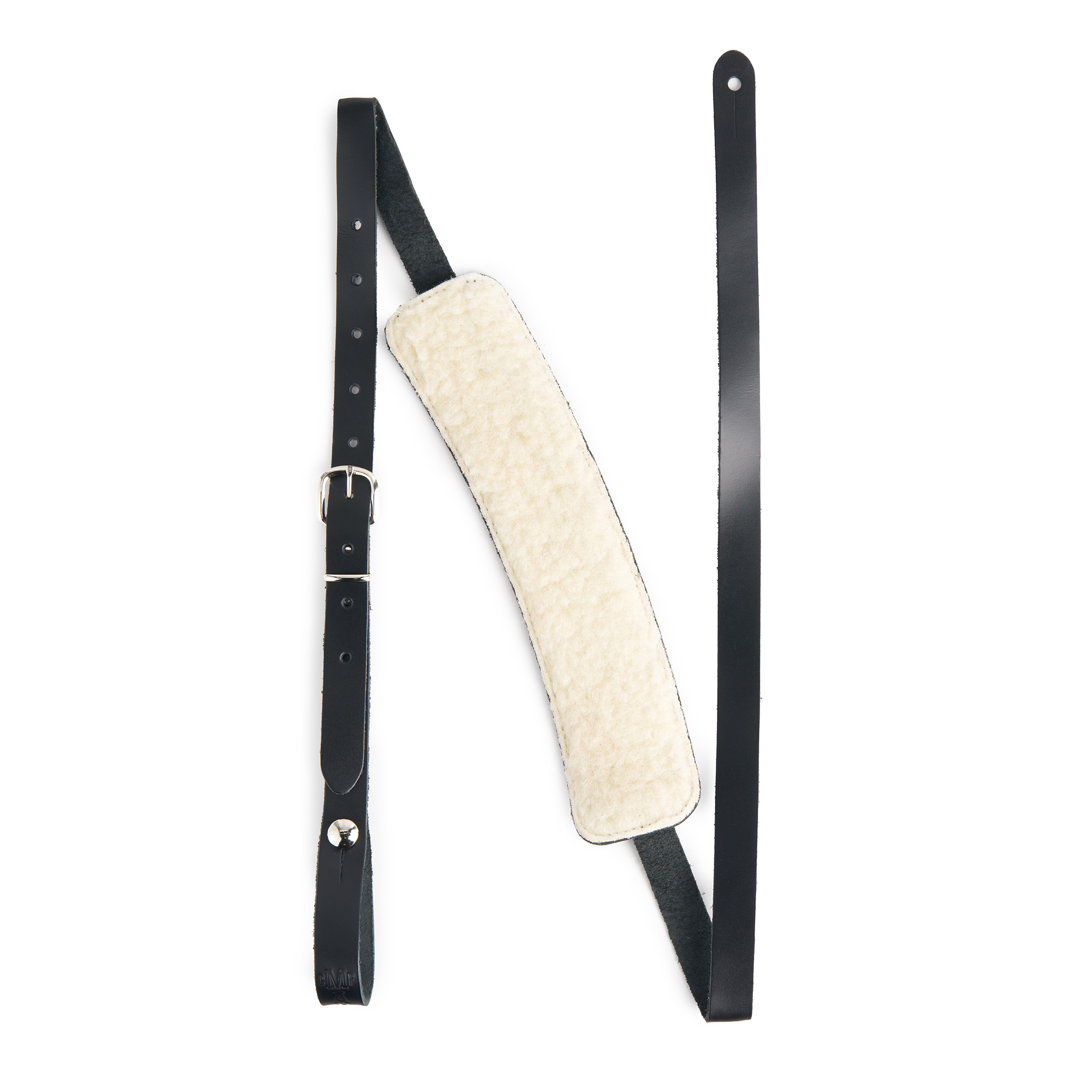 Martin Vintage Leather Acoustic Straps with Padded Slider - Black image number 1
