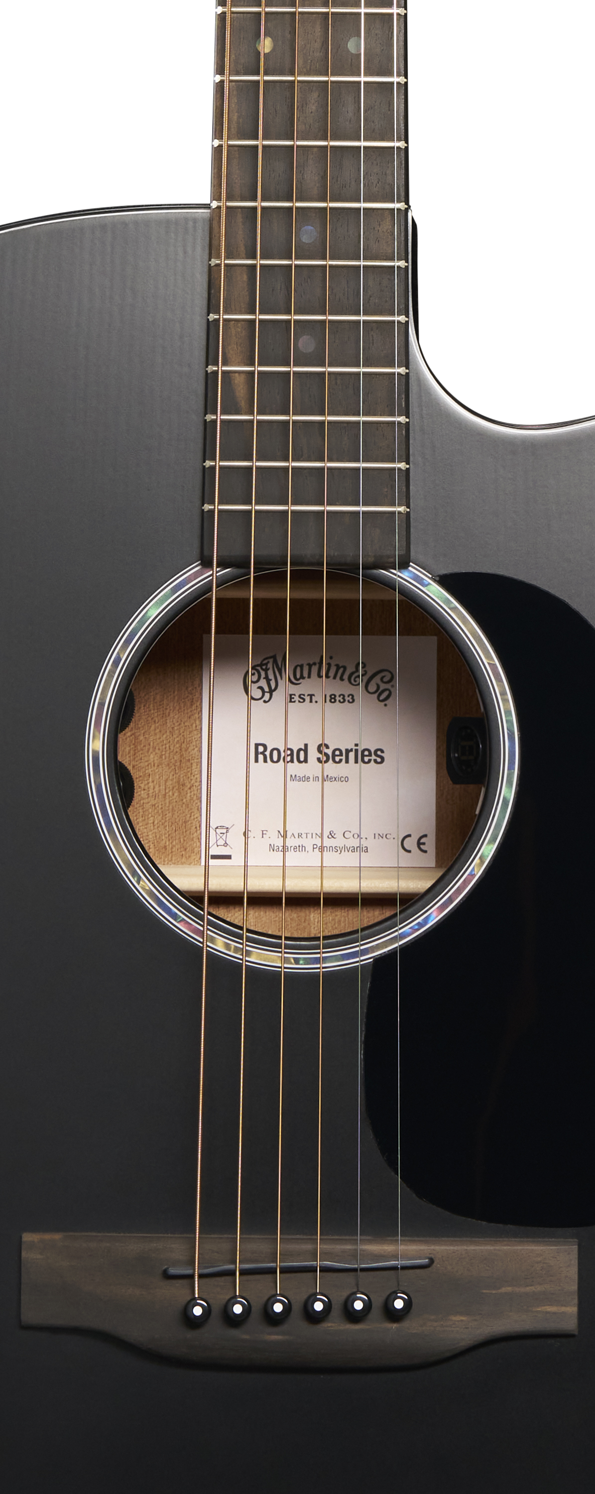 Body of Martin DC-10E Modern Black Guitar image number 3