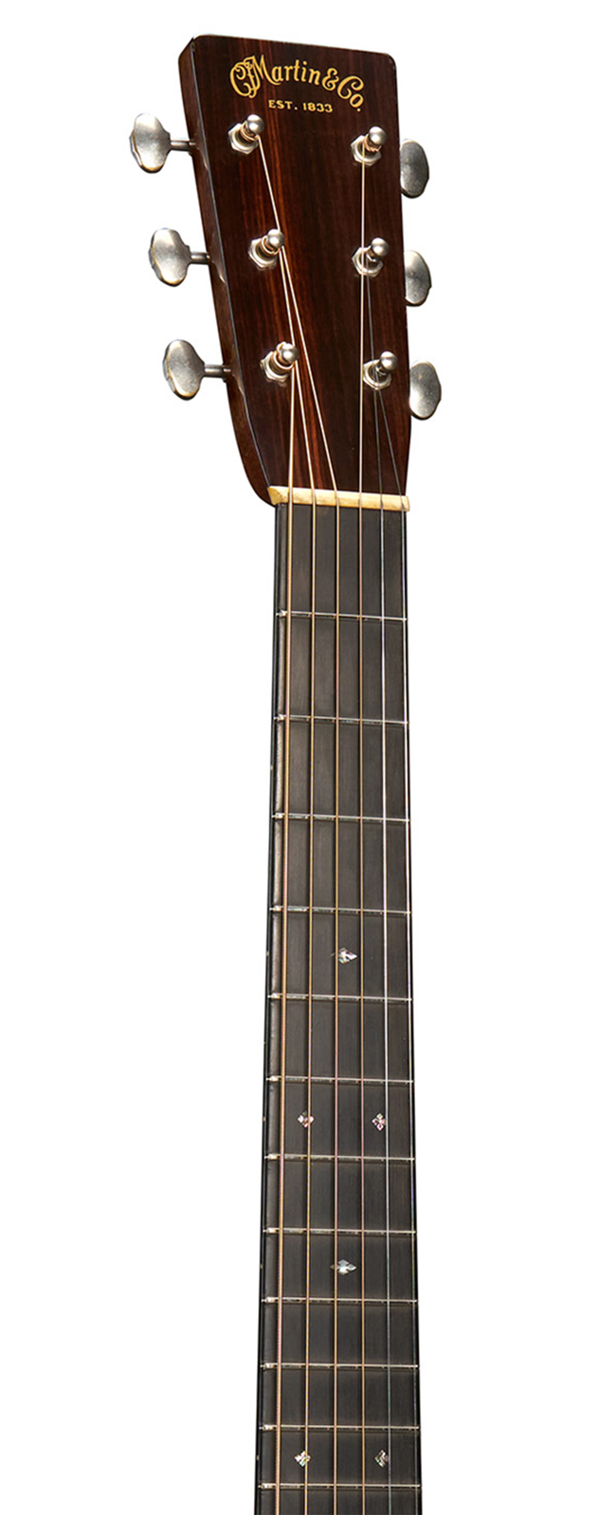 Headstock and Neck of Martin Custom Shop 000-28 1937 Madagascar Rosewood Guitar image number 4
