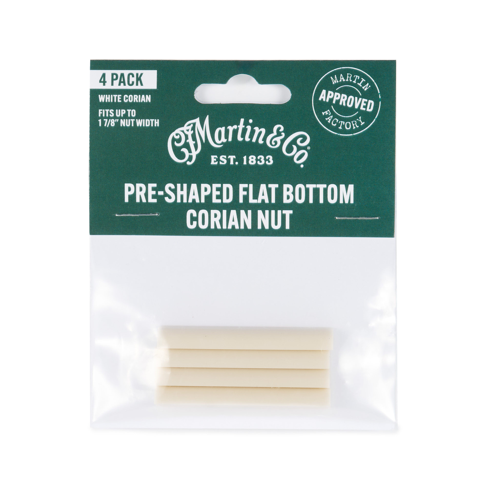 Martin Pre-Shaped Corian Nut &ndash; 4-Pack image number 1