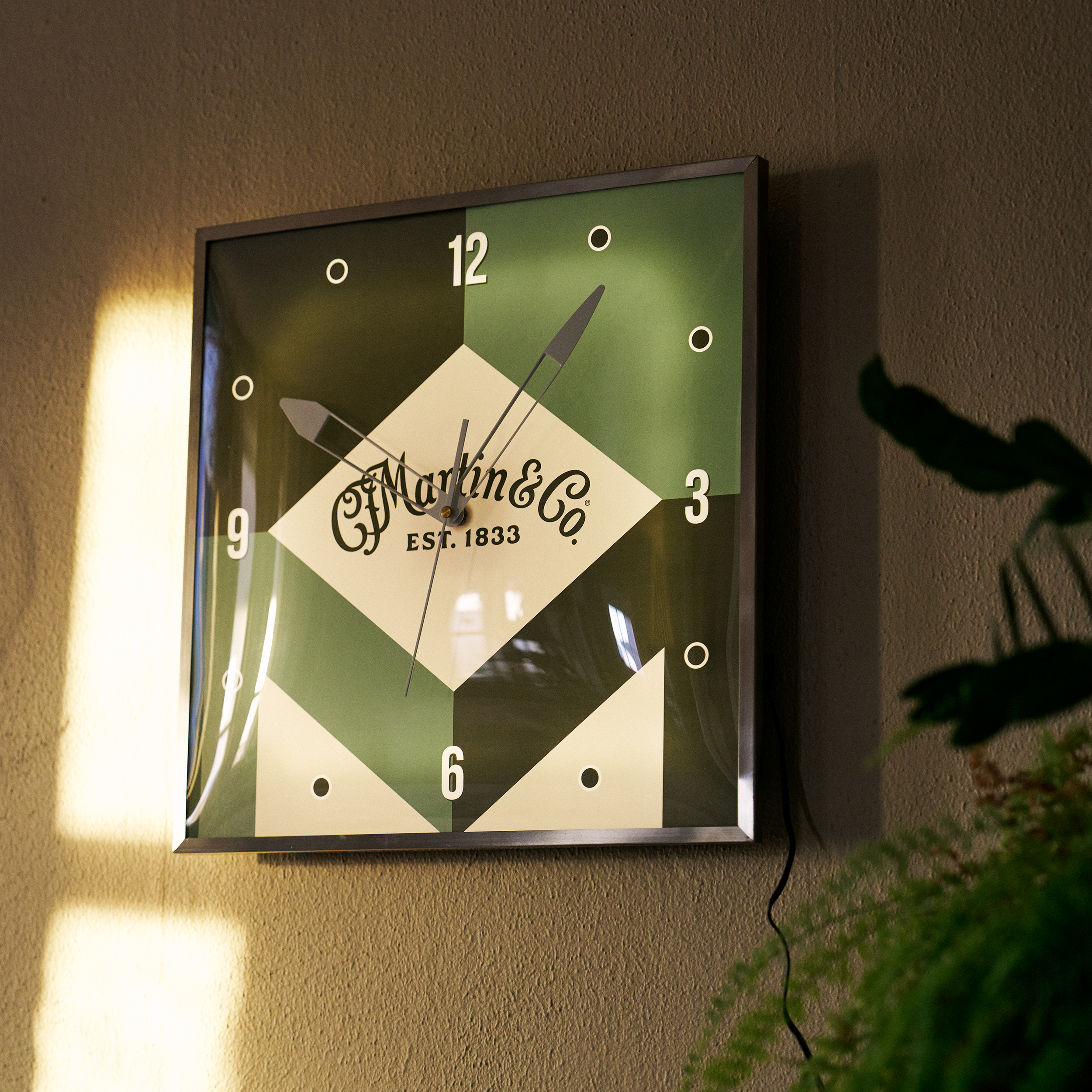 Martin Retro Monogram Lighted Wall Clock  image number 2