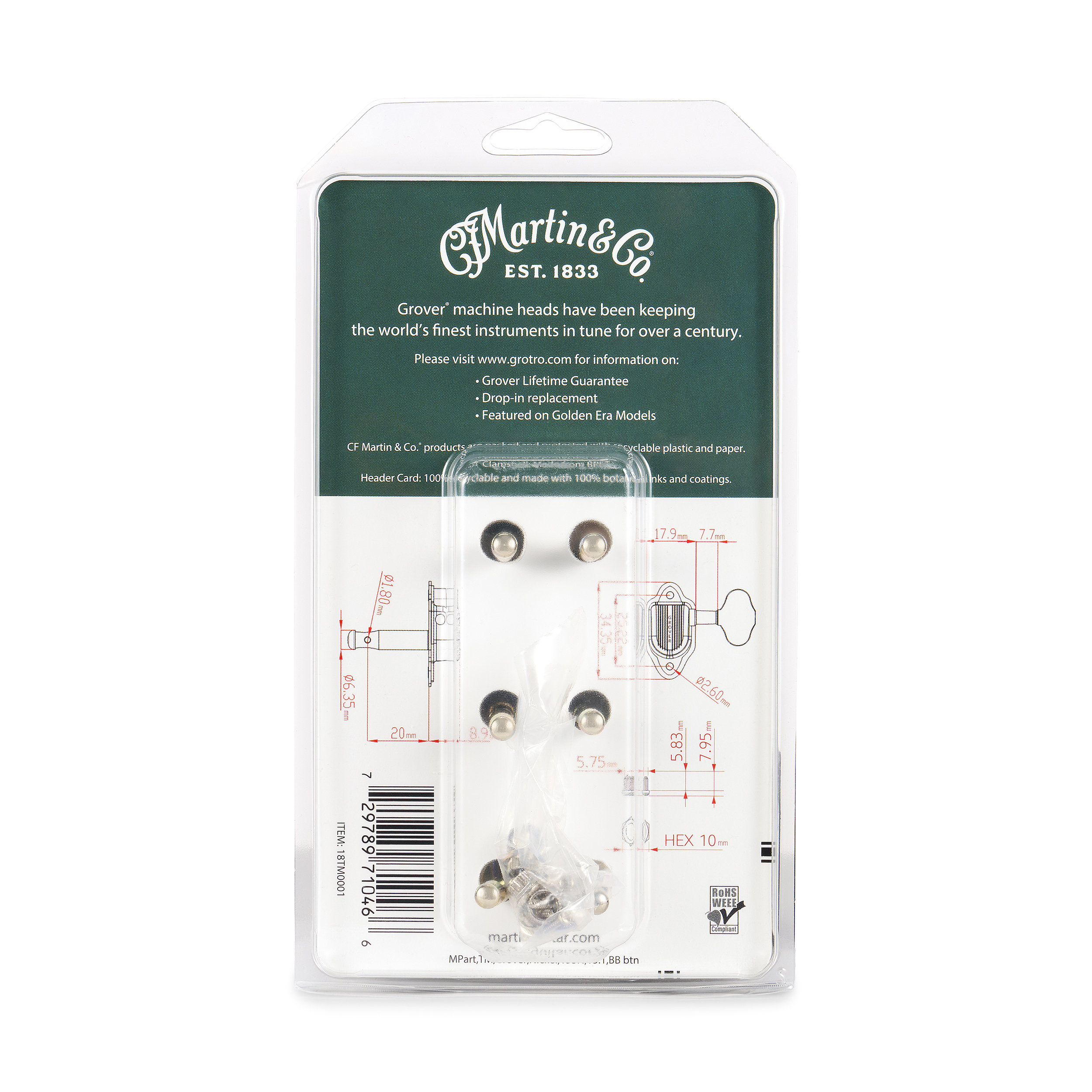 Martin Vintage Grover&reg; Tuners &ndash; Nickel image number 2