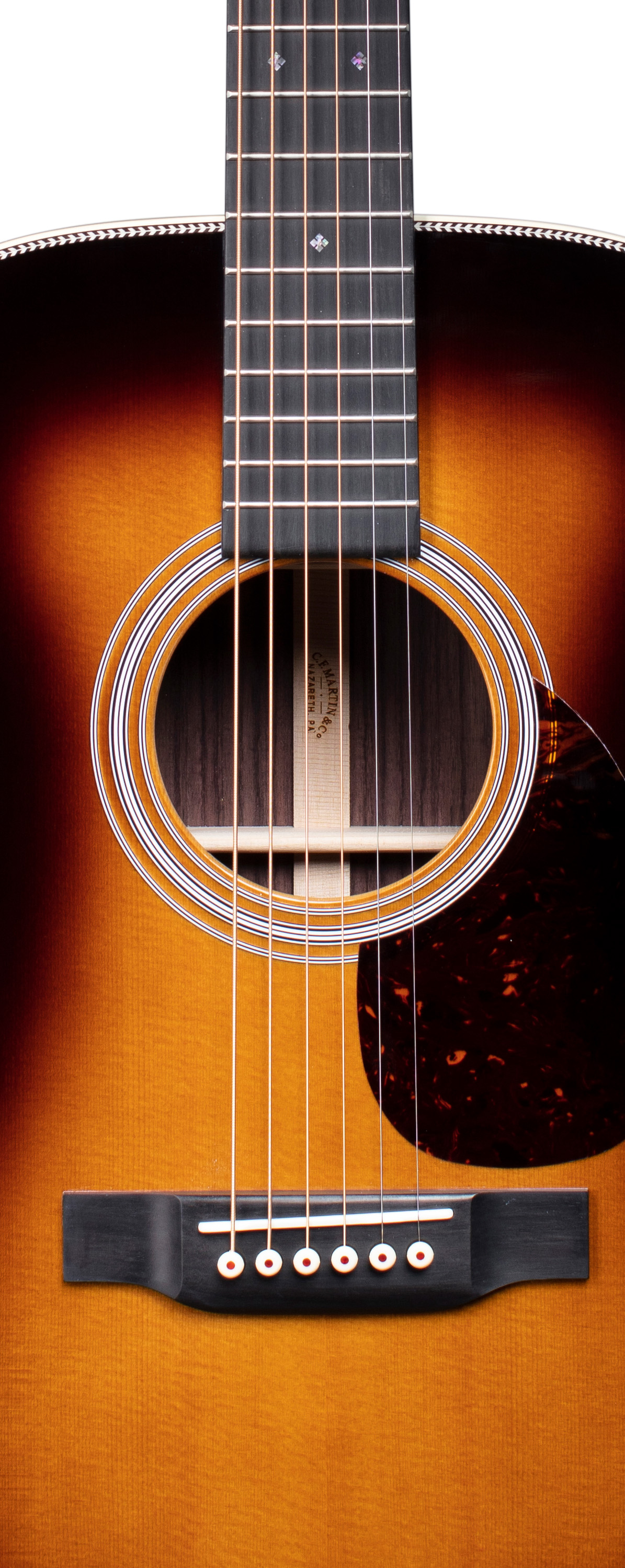 Body of Martin Gloss 1935 Sunburst OM-28 Guitar image number 3