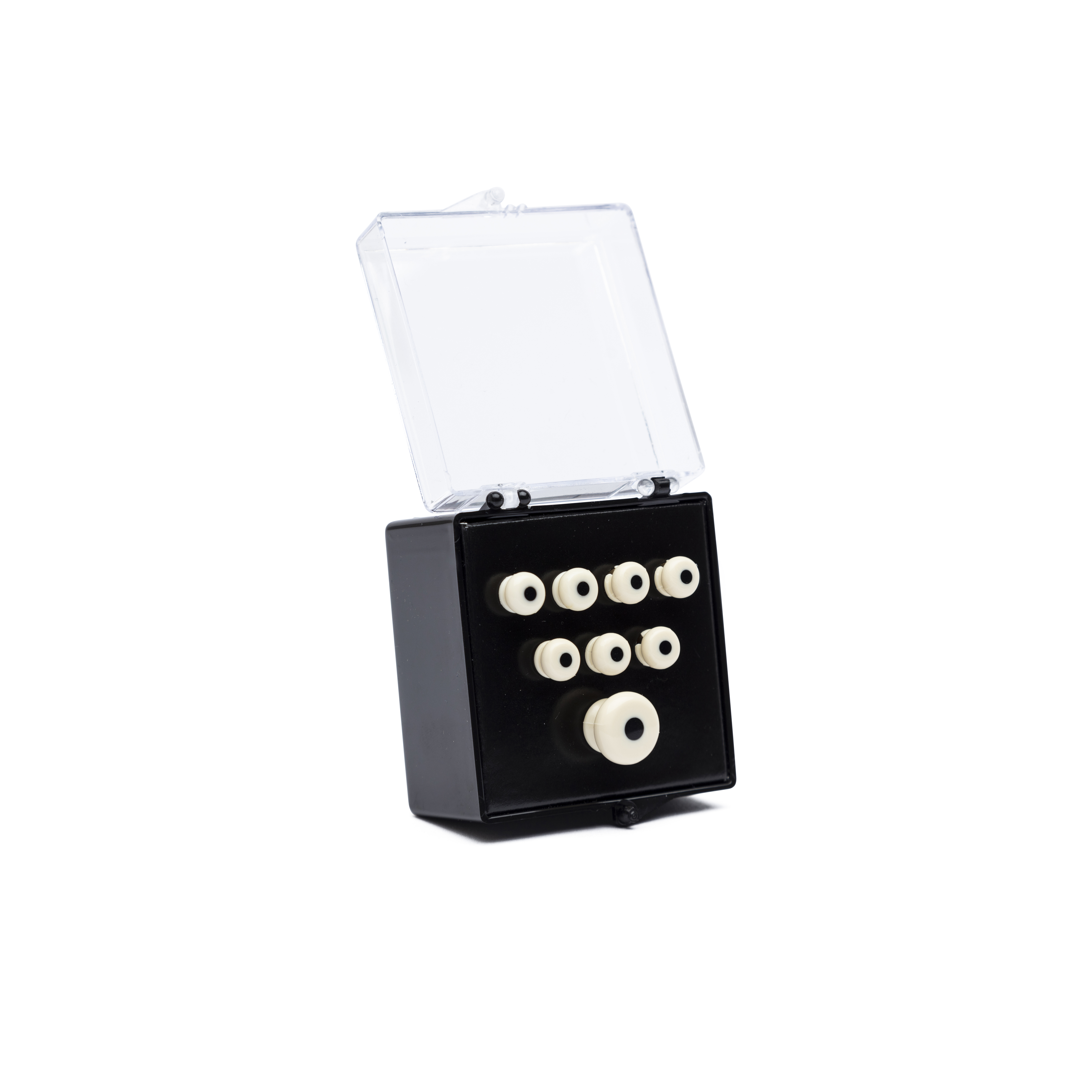 Martin Inlaid Bridge Pins & Endpins - White/Black image number 1