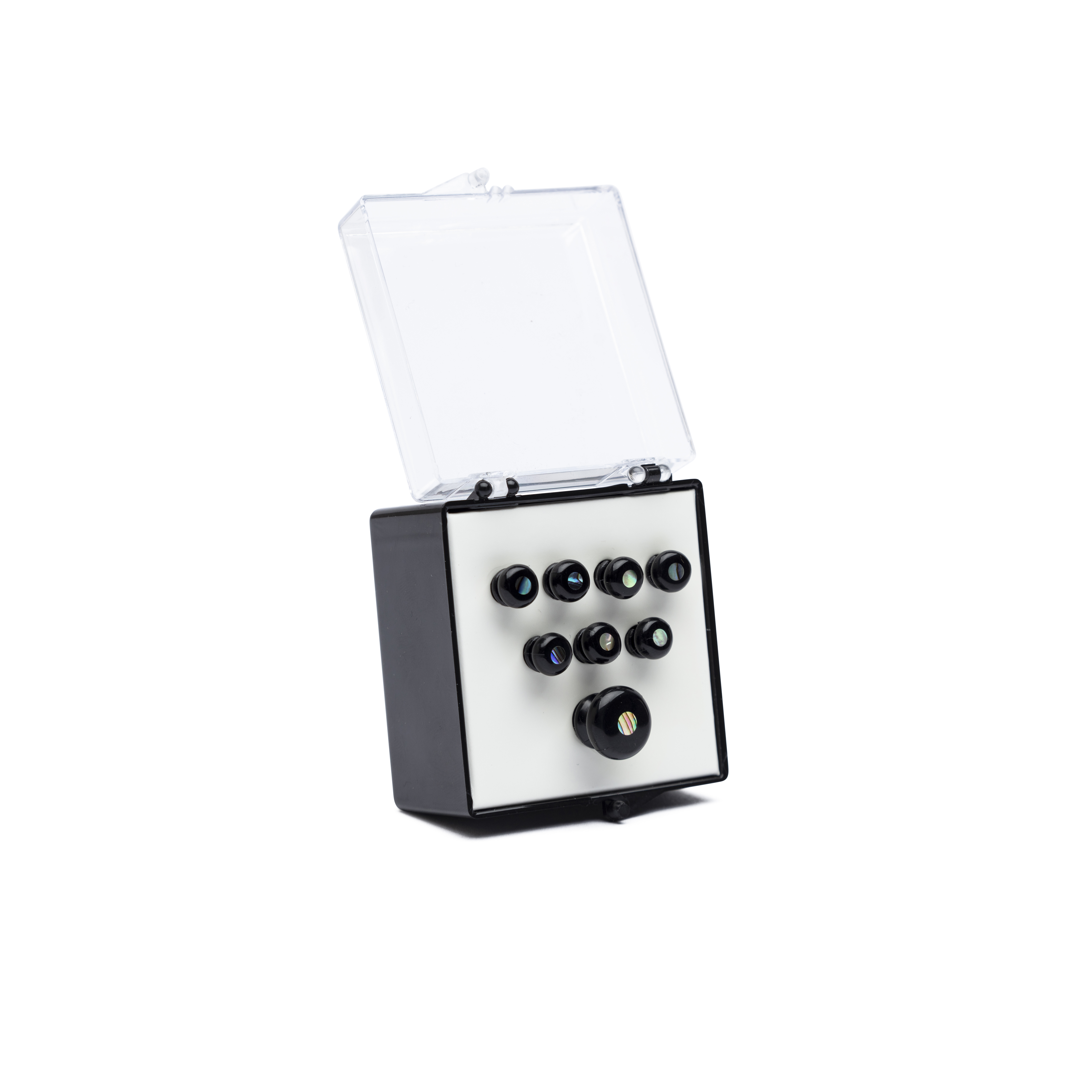 Martin Pearl Inlaid Bridge Pins & Endpins (Black) image number 1