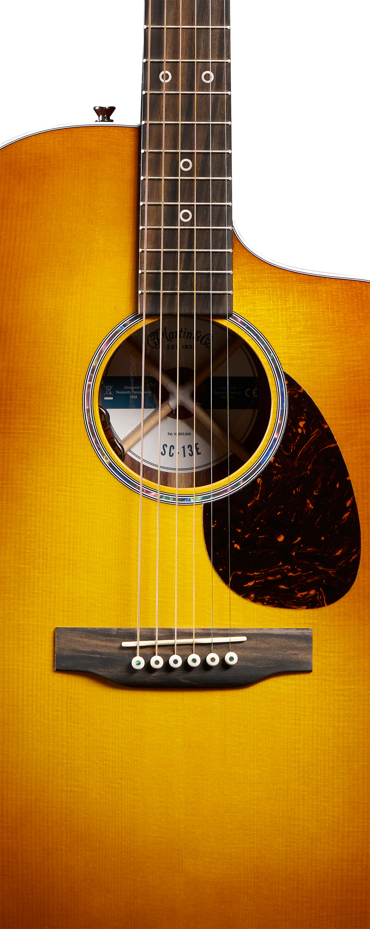 Body of Martin SC-13E Modern Mezcal Burst&trade; Guitar image number 3