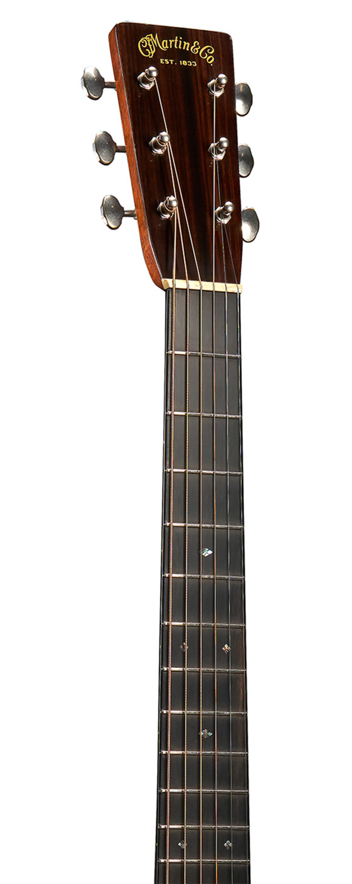 Headstock and Neck of Martin Custom Shop D-28 1937 Madagascar Rosewood Guitar image number 4