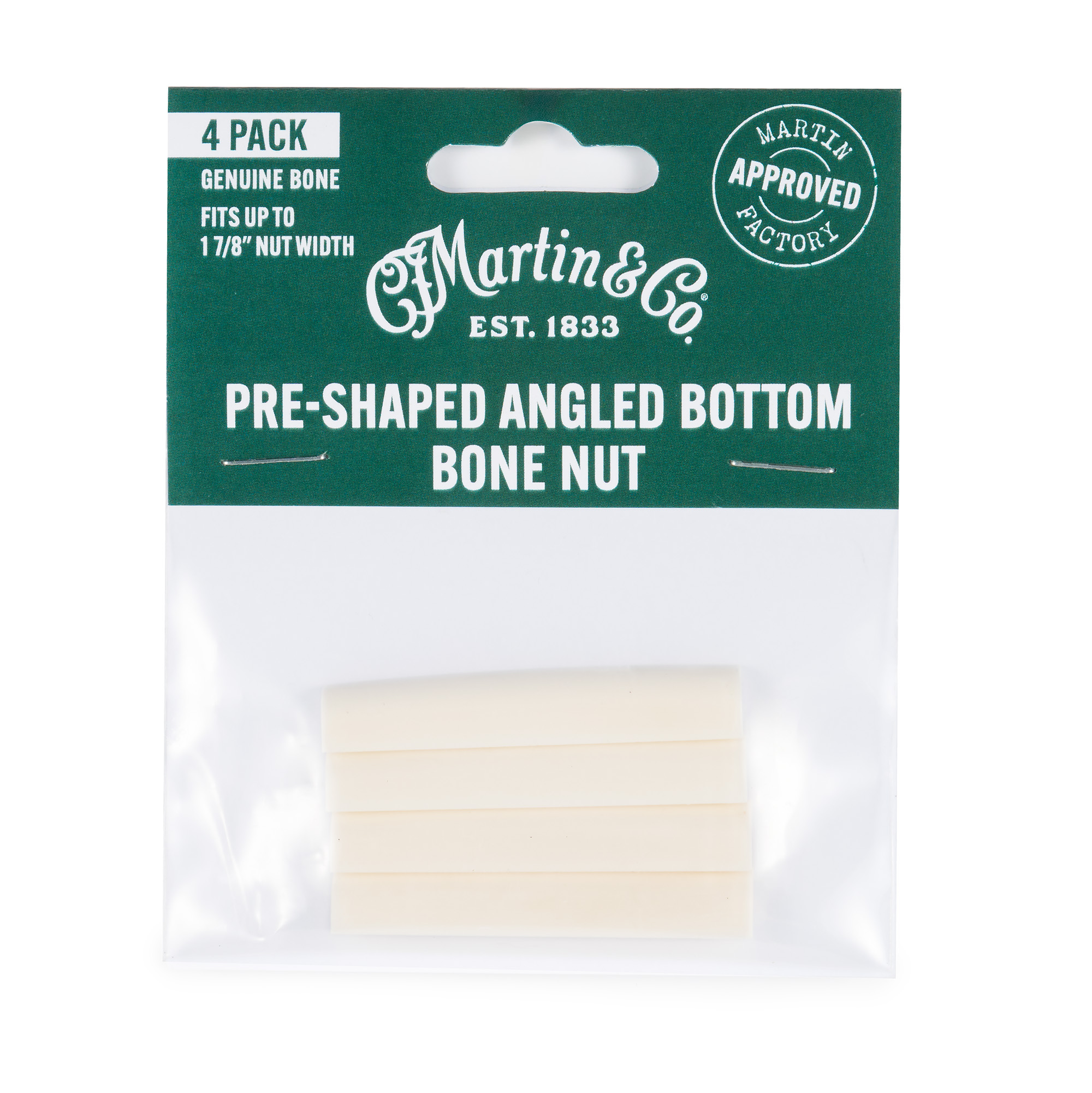 Martin Angled Bottom Bone Nut &ndash; 4-Pack image number 1